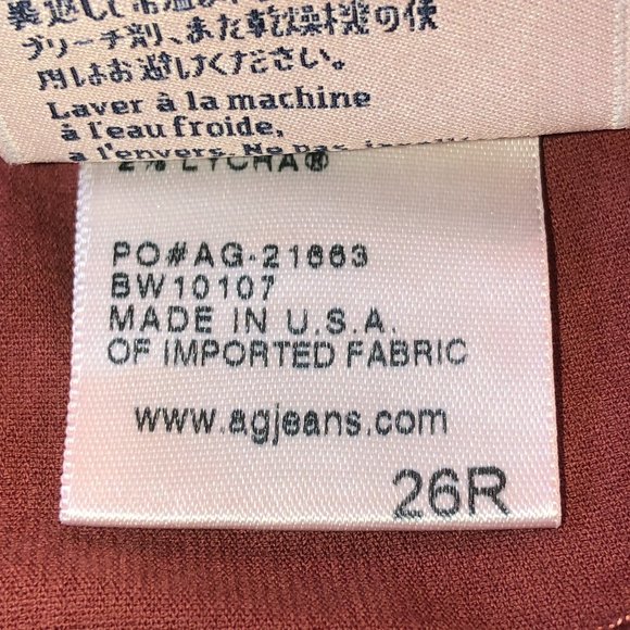 AG Adriano Goldschmied the Legging super skinny corduroy jeans 26R NWOT - Picture 4 of 9